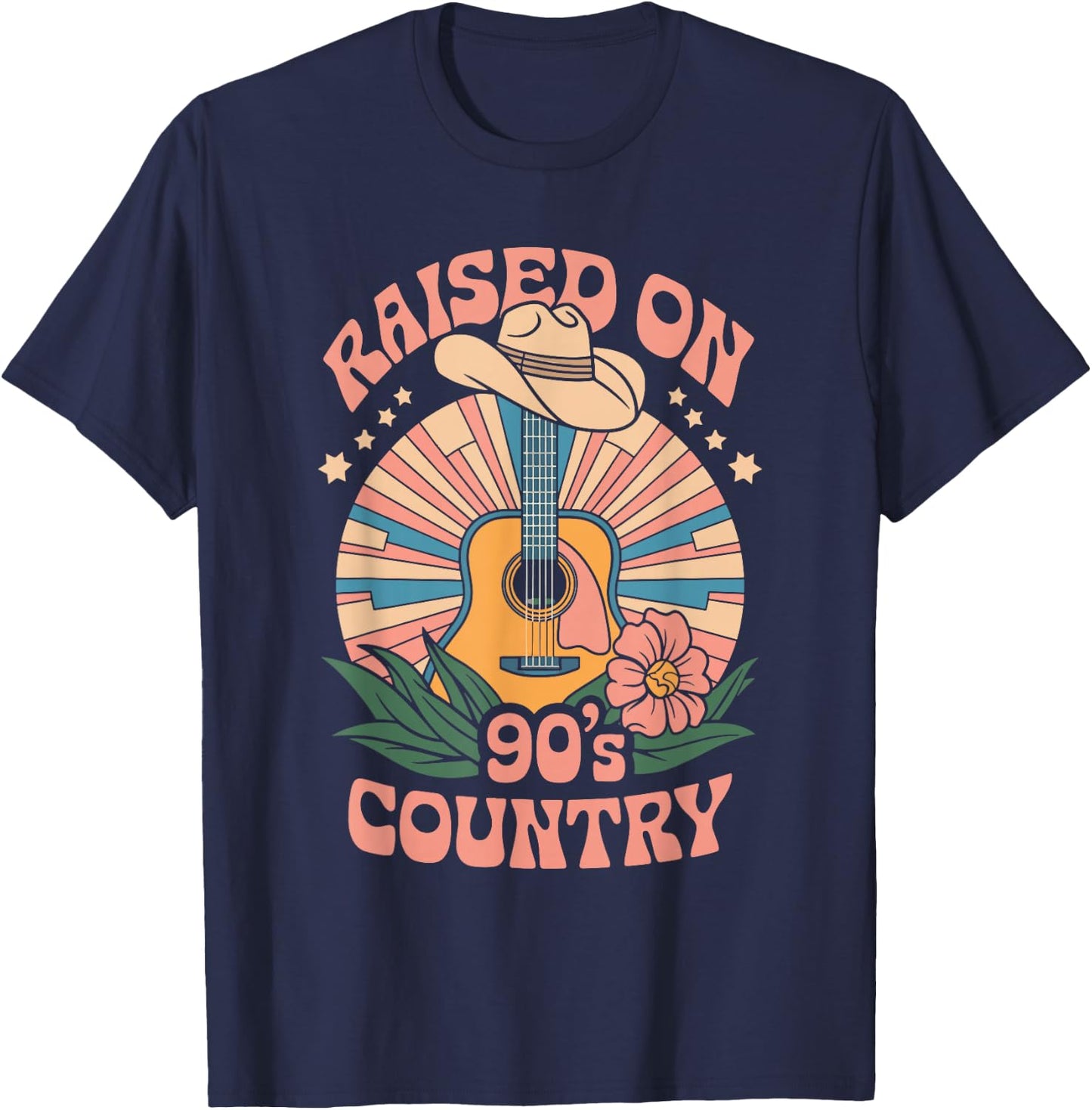 Raised On 90's Country T-Shirt - T-Shirt | Navy