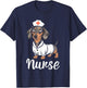 Nurse Dachshunds In Costumes Adorable Nurse T-Shirt - T-Shirt | Navy