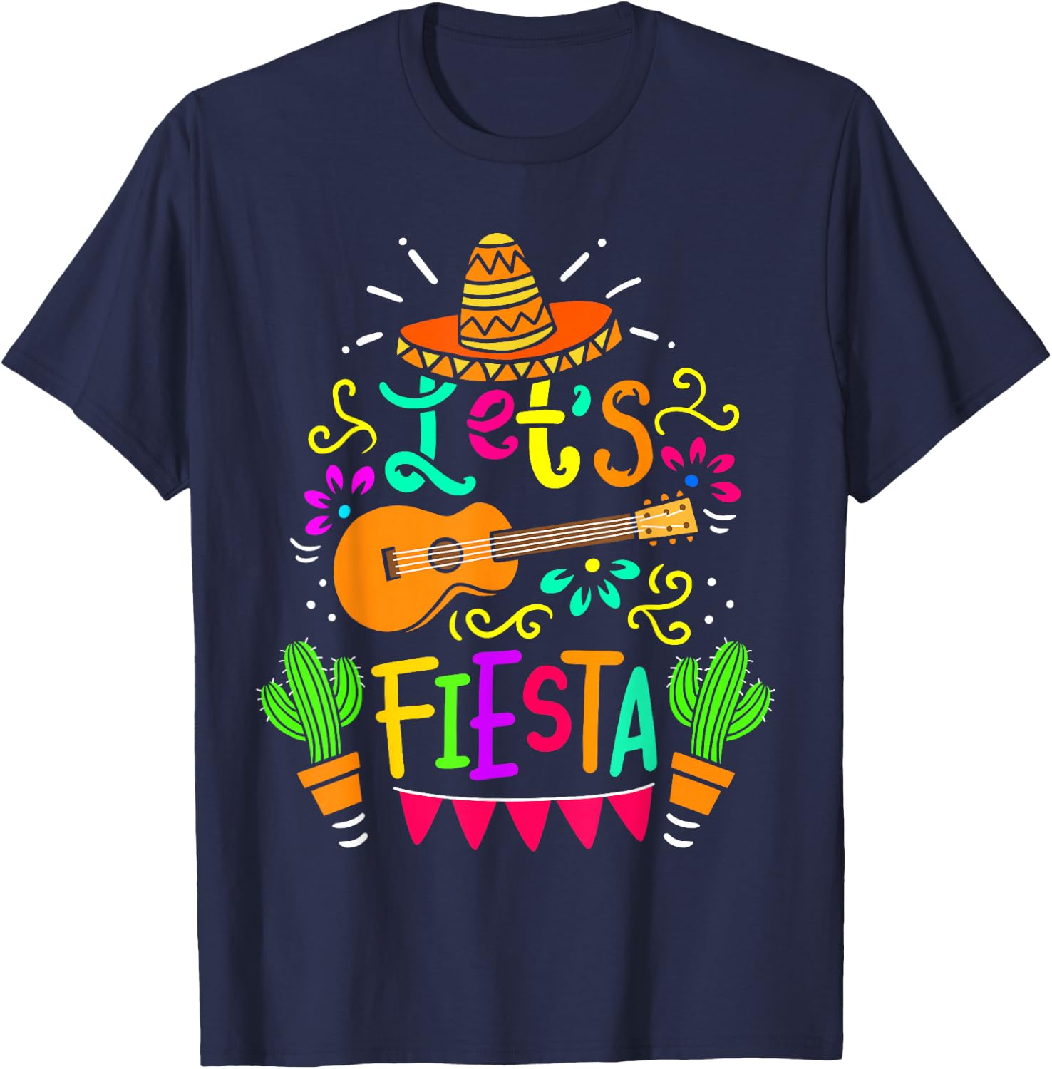 Lets Fiesta Cinco De Mayo Fiesta Squad Mexican Family Kids T-Shirt - T-Shirt | Navy