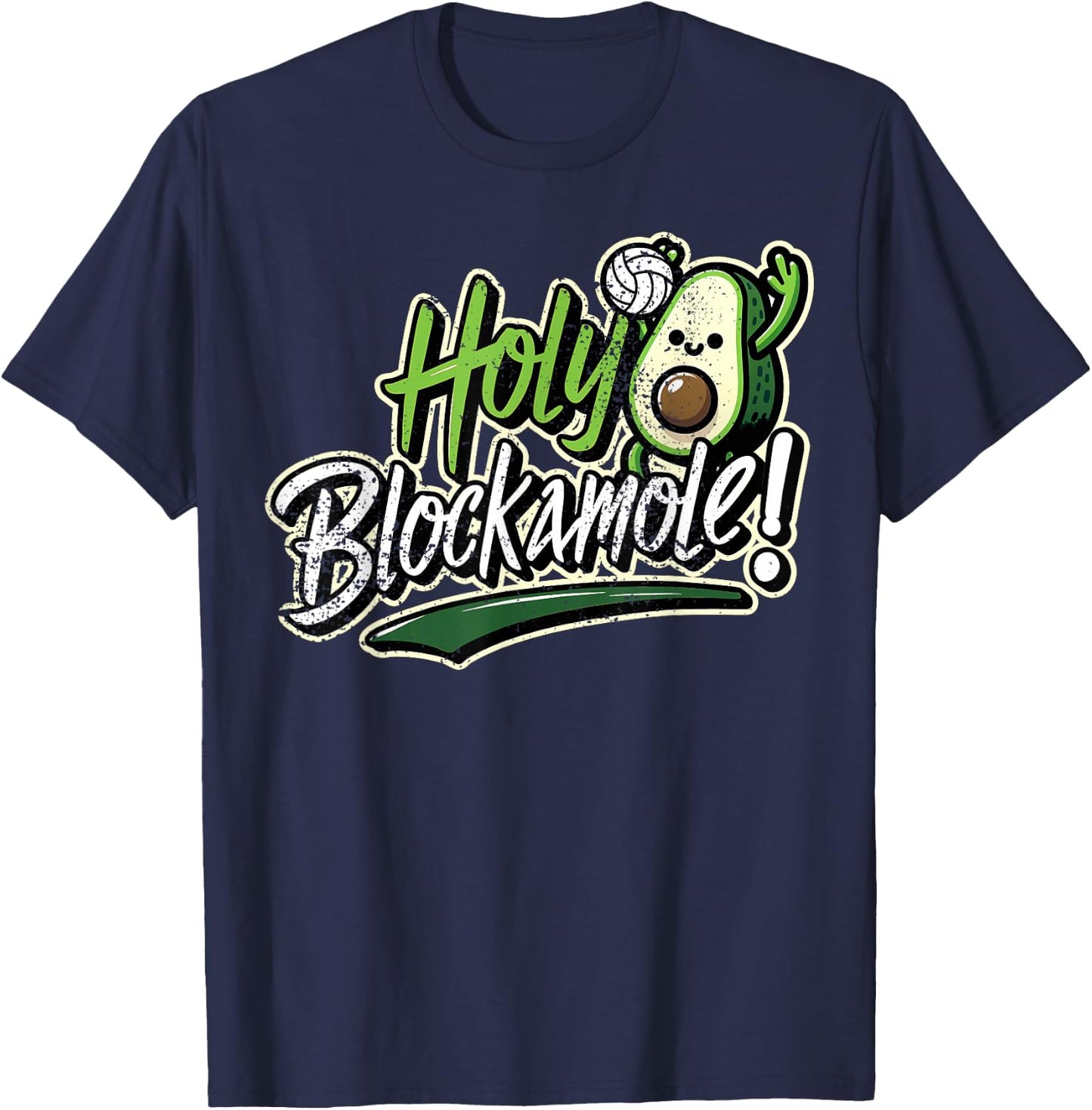 Volleyball Team Avocado Volleyball T-Shirt - T-Shirt | Navy