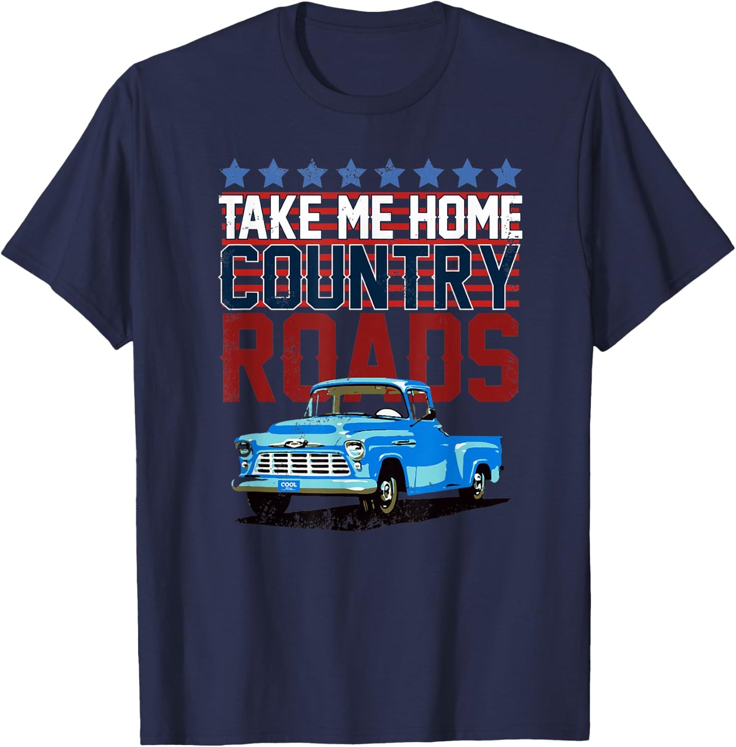 55 56 57 Chevys Truck T-Shirt - T-Shirt | Navy