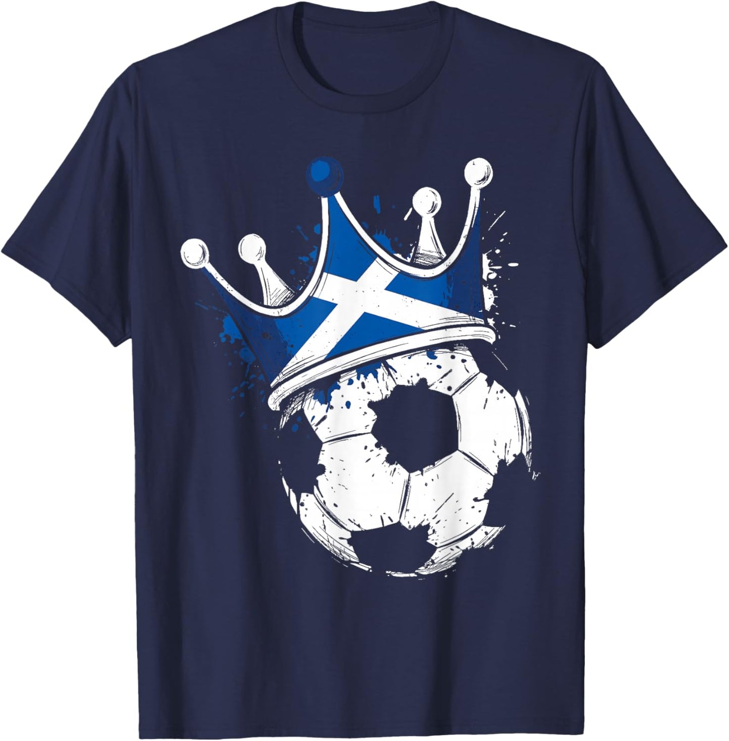 Scottish Flag Novelty Scotland T-Shirt - T-Shirt | Navy