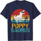 Vintage Poppy Saurus T Rex Dinosaur Gifts For Father's Day T-Shirt - T-Shirt | Navy