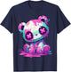 Kawaii Pastel Goth Creepy Cute Pink Zombie Panda T-Shirt - T-Shirt | Navy
