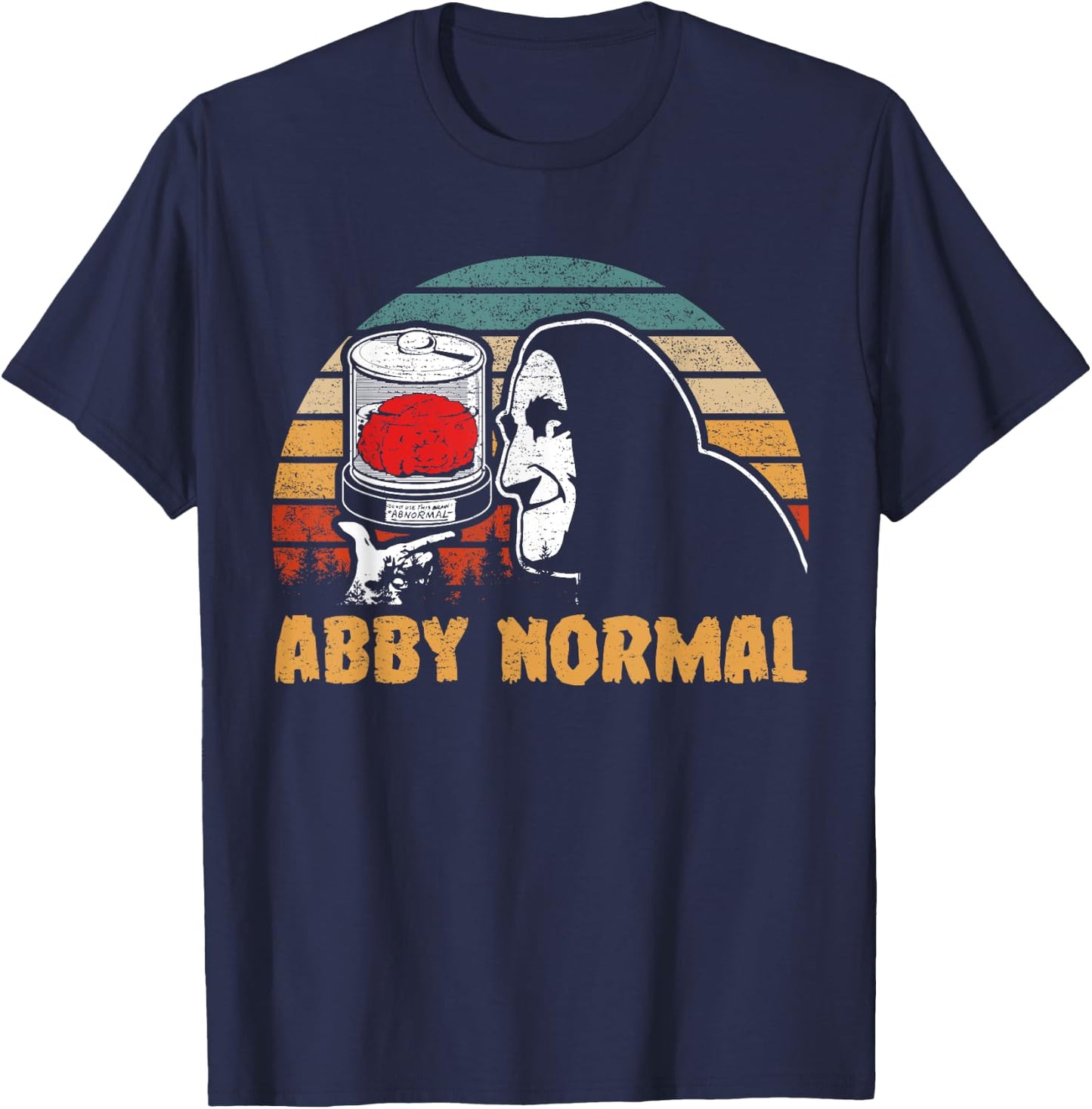 Classic Art Funny Monster Horror Halloween Love Abby Normal T-Shirt - T-Shirt | Navy