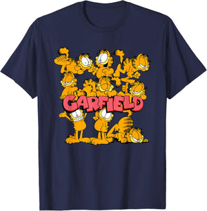 Garfield Multiple Poses T-Shirt - T-Shirt | Navy