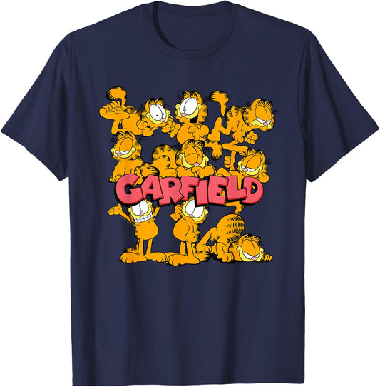 Garfield Multiple Poses T-Shirt - T-Shirt | Navy