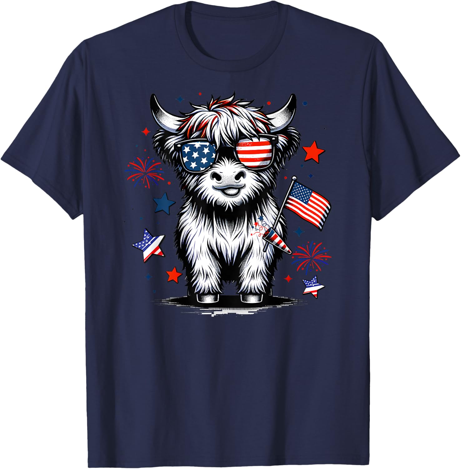 4th July Heifer T-Shirt - T-Shirt | Navy