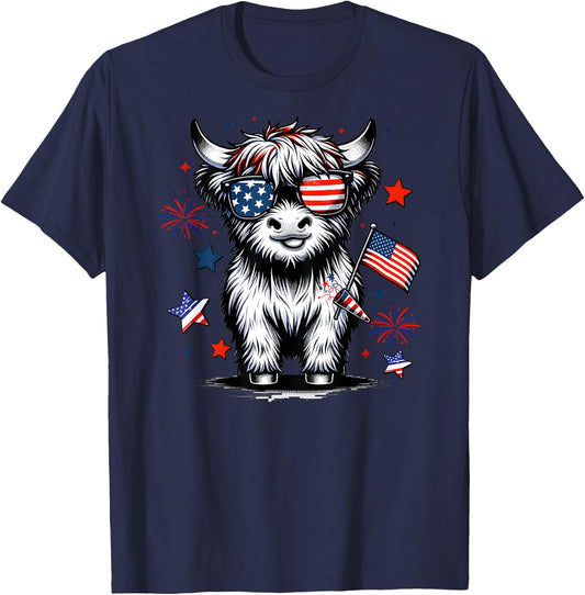 4th July Heifer T-Shirt - T-Shirt | Navy