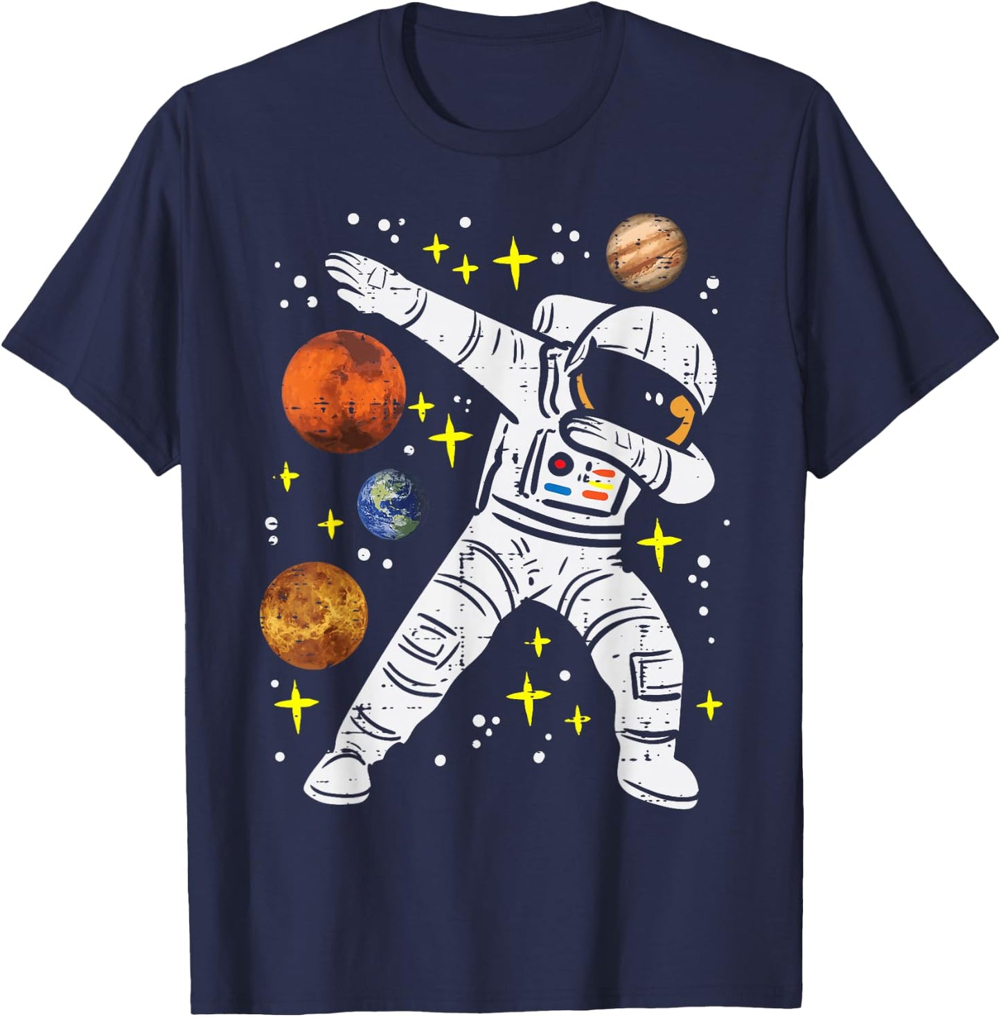 Astronaut Dab Space Spaceman Galaxy Toddler Boys Kids Teen T-Shirt - T-Shirt | Navy