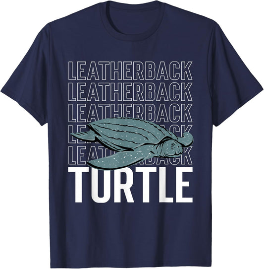 Leatherback Turtle Costume Kids Grapic Sea Turtle T-Shirt - T-Shirt | Navy