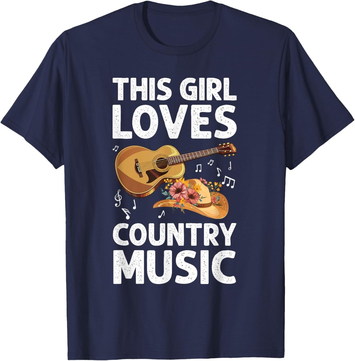 Best Country Music Art for Girl Women Musician Country Music T-Shirt - T-Shirt | Navy
