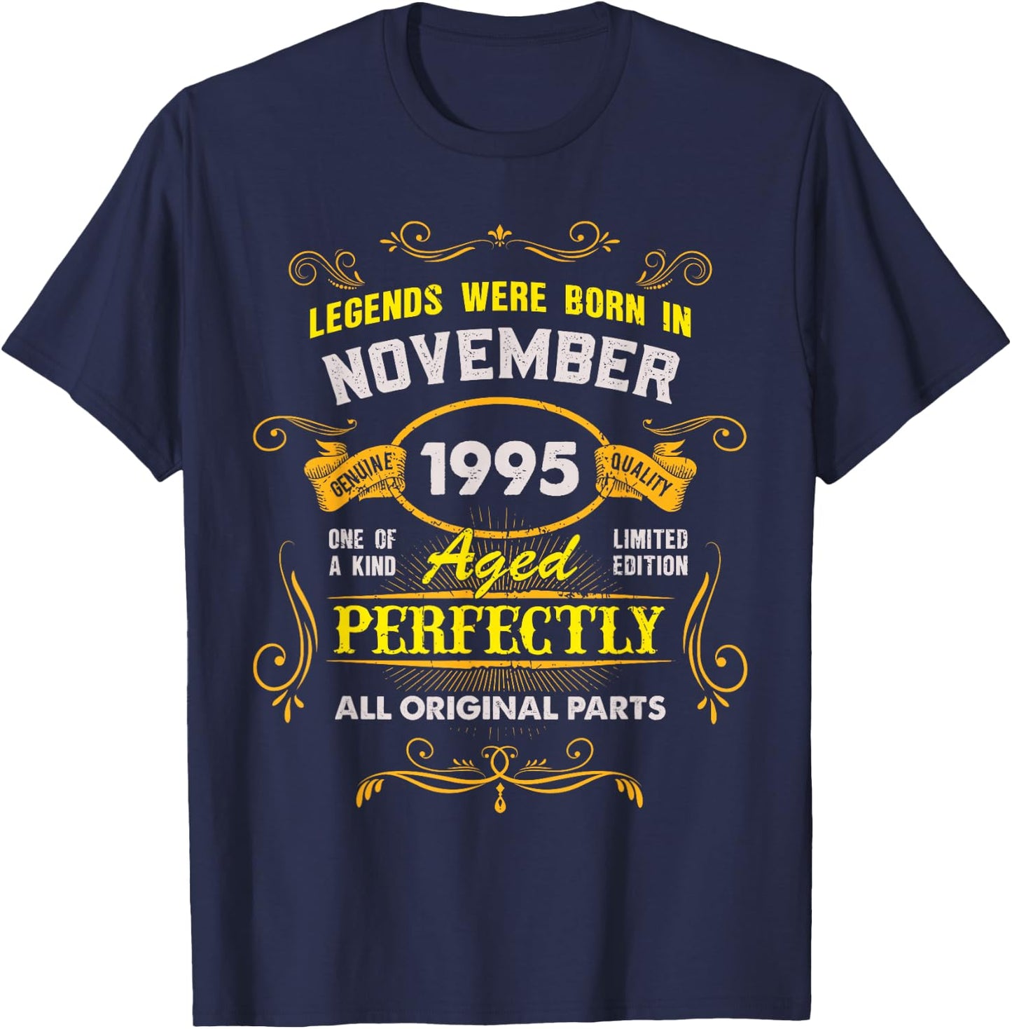 30 Years Old Legend Since November 1995 30th Birthday Gifts T-Shirt - T-Shirt | Navy