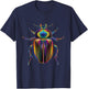 Scarab Beetle Colourful Insects Beetle Entomology Scarabaeus T-Shirt - T-Shirt | Navy