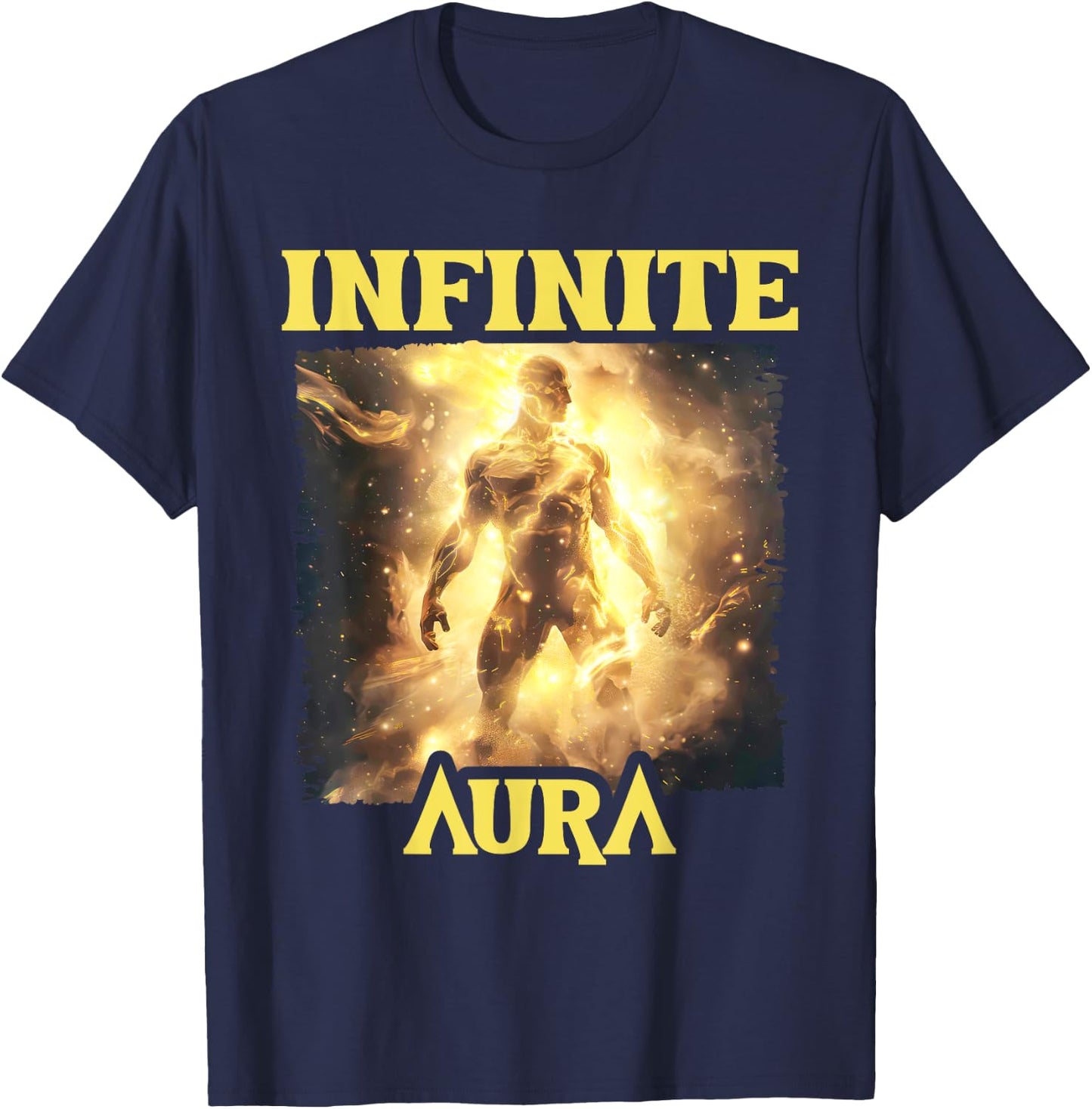 Infinite Aura Points Max Level Meme Funny Aura T-Shirt - T-Shirt | Navy