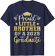 Proud Little Brother of a 2025 Graduate Senior Graduation T-Shirt - T-Shirt | Navy