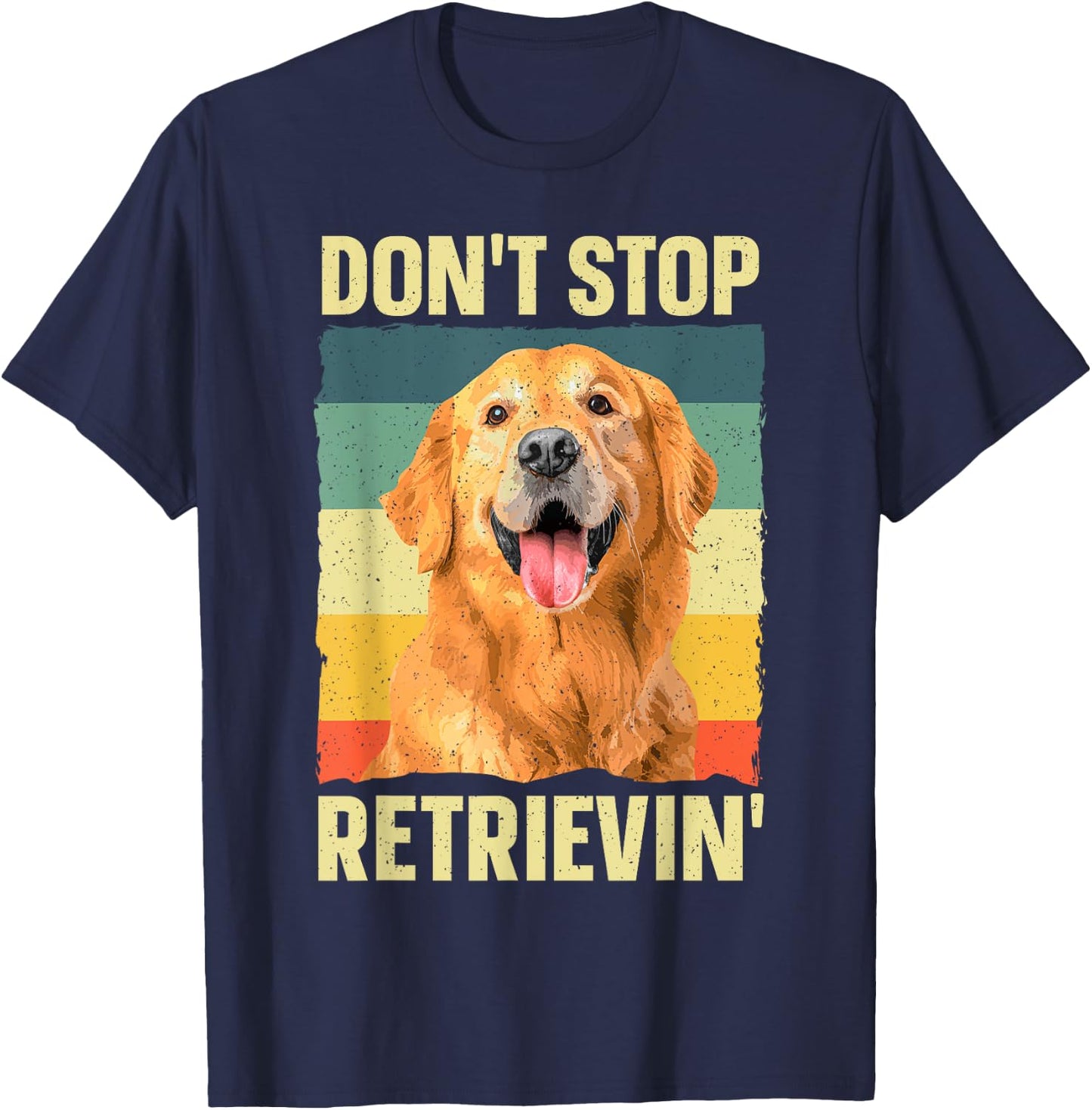 Golden Retriever Design Women Golden Retriever Lover T-Shirt - T-Shirt | Navy
