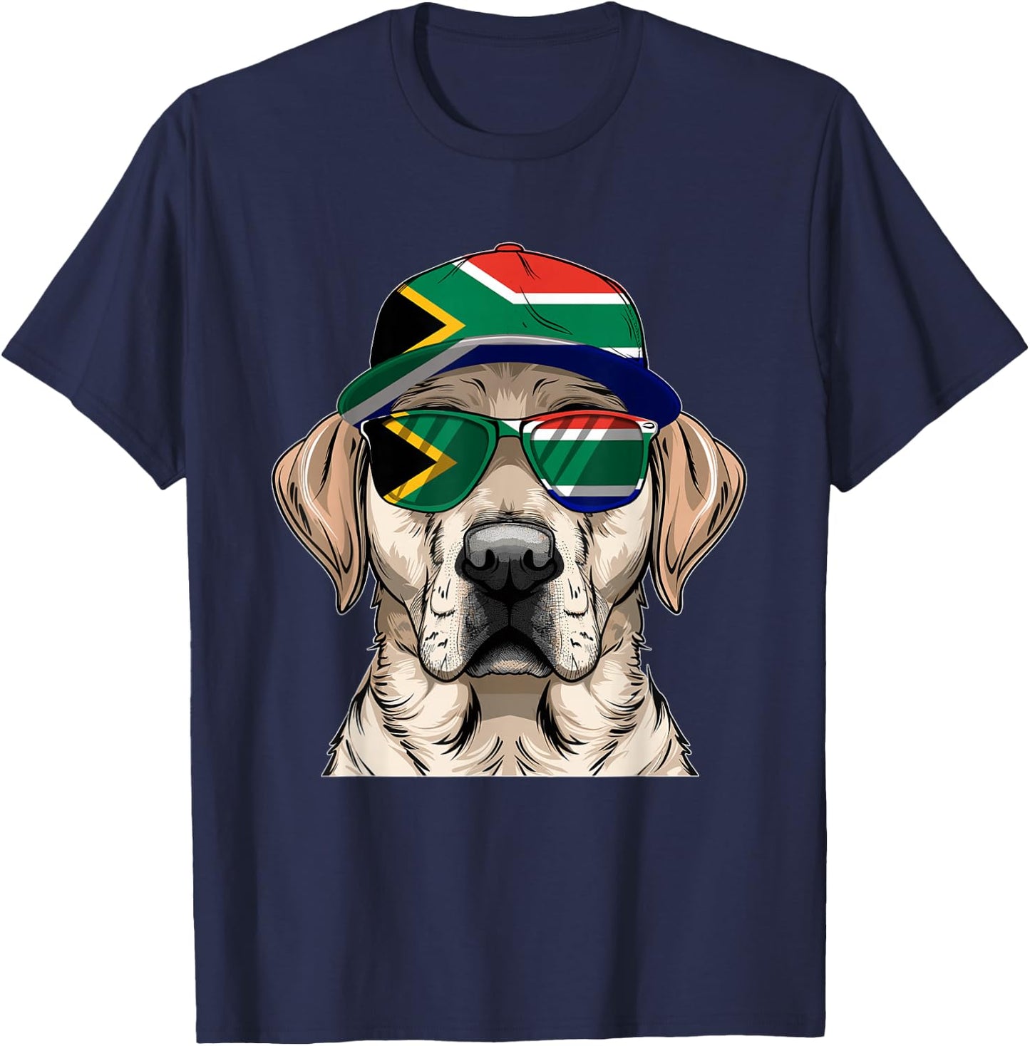 South African Flag Dog Owner Souvenirs Products South Africa T-Shirt - T-Shirt | Navy