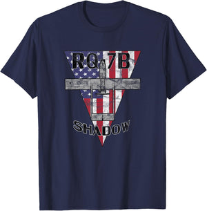 RQ-7B Shadow UAV Drone RPV Pilot Patriotic Vintage T-Shirt - T-Shirt | Navy