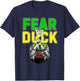 Fear the Duck from Quack Attack features a green and yellow T-Shirt - T-Shirt | Navy