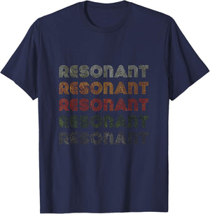 Love Heart Resonant Grunge Vintage Style Black Resonant T-Shirt - T-Shirt | Navy