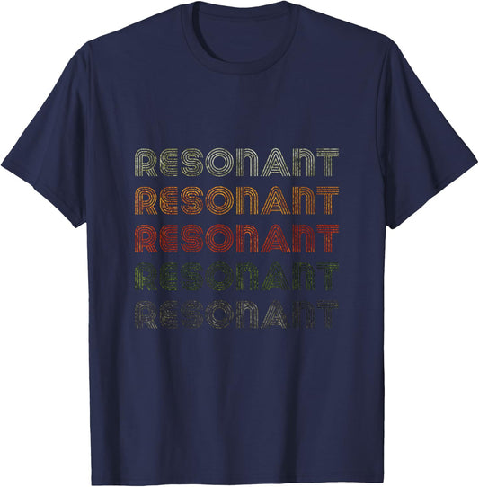 Love Heart Resonant Grunge Vintage Style Black Resonant T-Shirt - T-Shirt | Navy