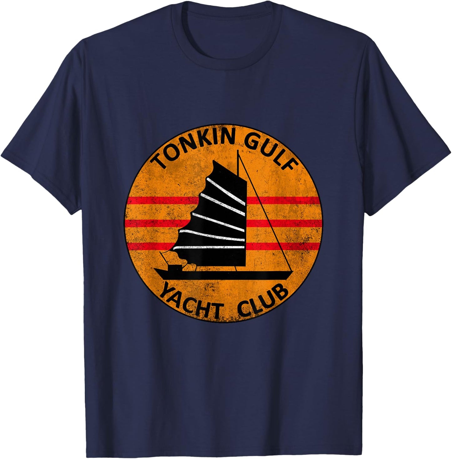 Tonkin Gulf Yacht Club 7th Fleet Vietnam Patch Tonkin Gulf T-Shirt - T-Shirt | Navy