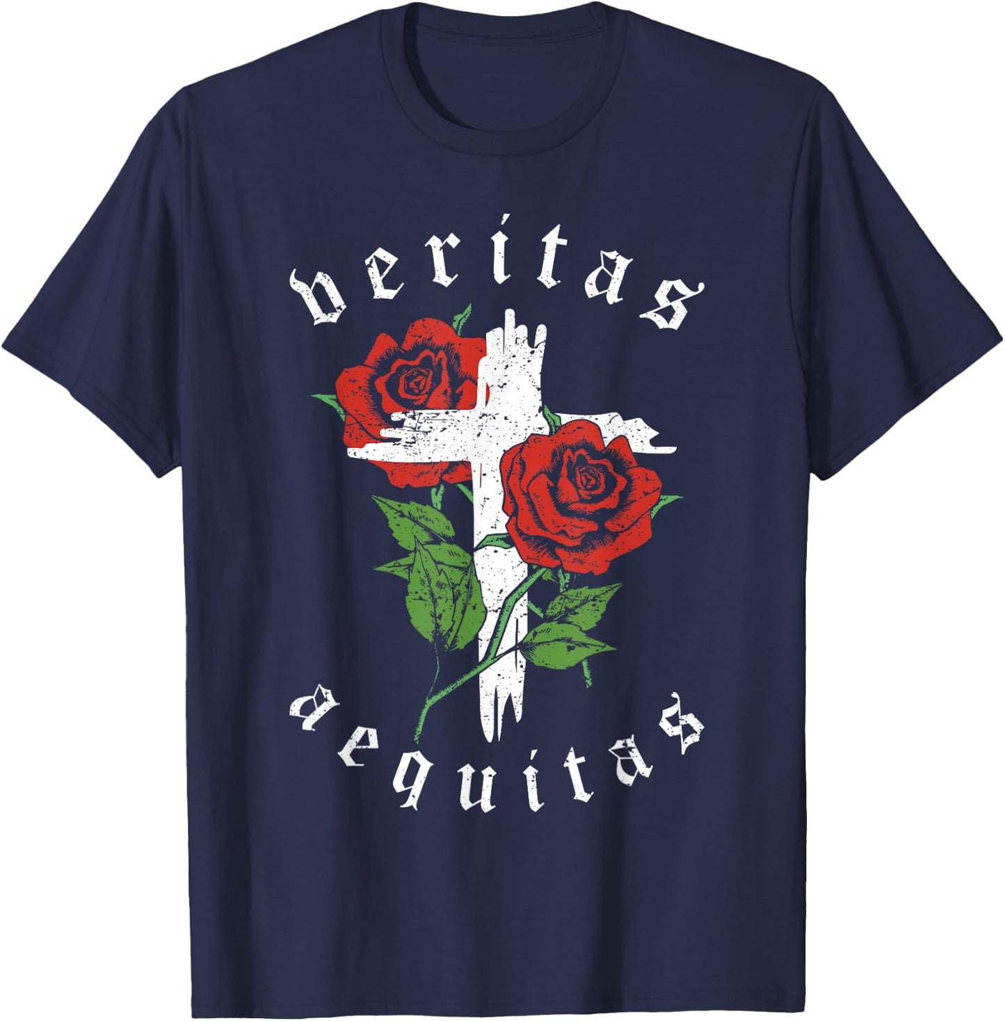 Veritas Aequitas Truth and Justice Ash Wednesday T-Shirt - T-Shirt | Navy