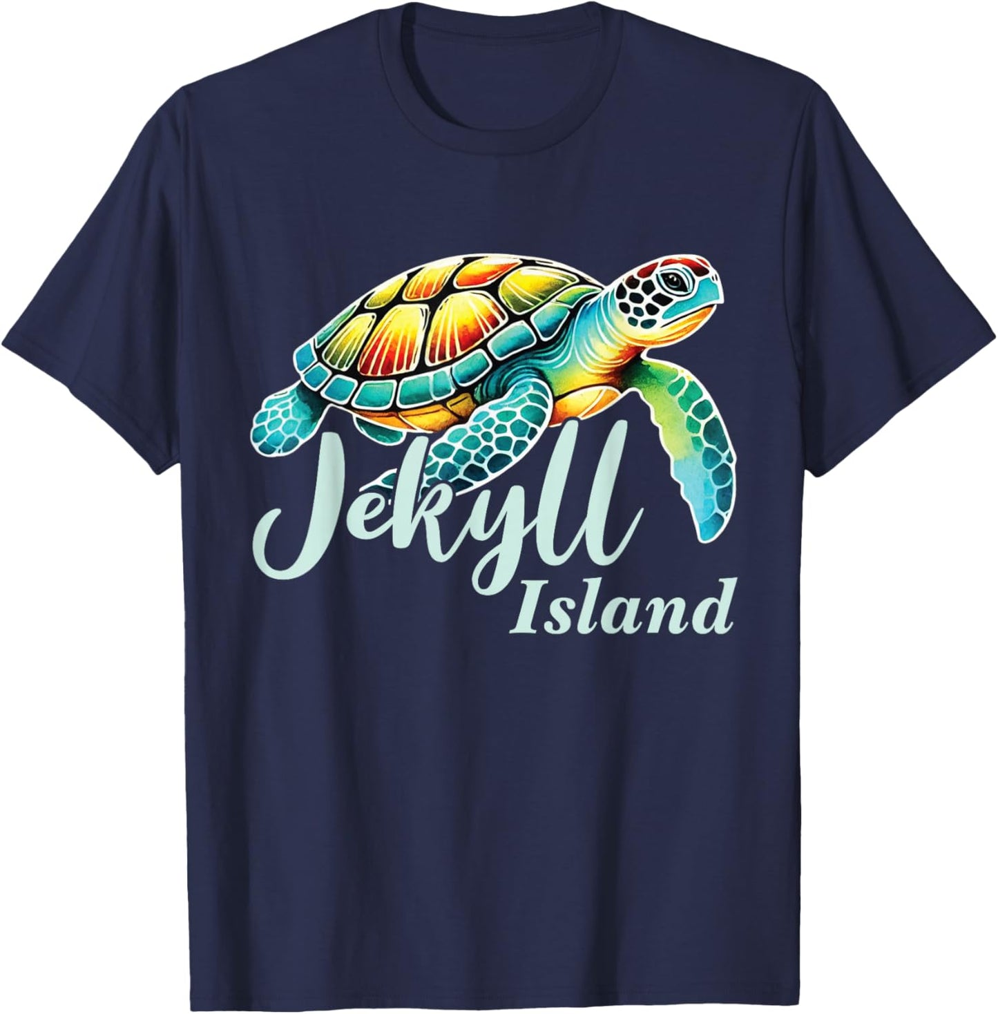 Jekyll Island Sea Turtle, Jekyll Island T-Shirt - T-Shirt | Navy