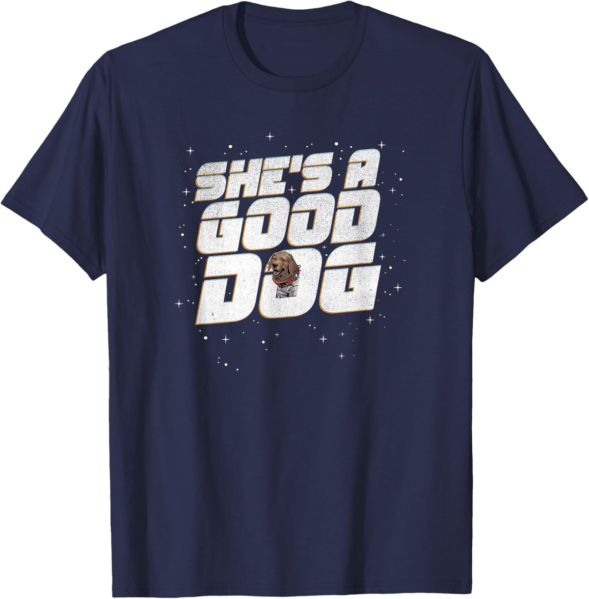 Marvel Guardians of the Galaxy Vol. 3 Cosmo Good Dog Retro T-Shirt - T-Shirt | Navy