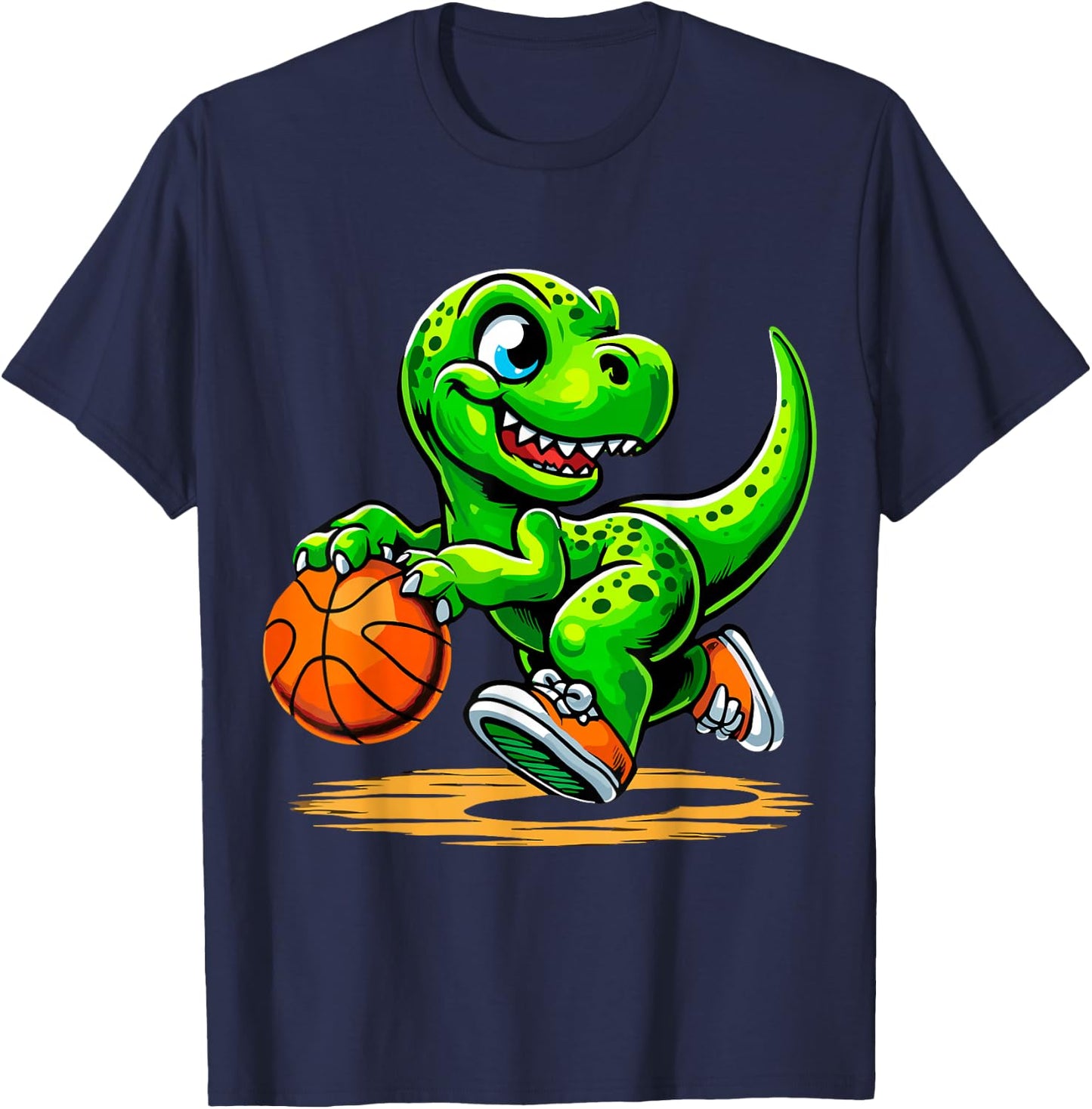 T-Rex Basketball Player Dinosaur T-Shirt - T-Shirt | Navy