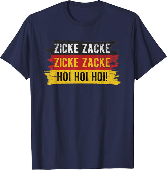 Zicke Zacke Hoi Hoi German Drinking Song Prost Cheers T-Shirt - T-Shirt | Navy