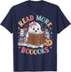Cute Books Ghost Read More Booooks Funny Teacher Halloween Women Kids T-Shirt - T-Shirt | Navy