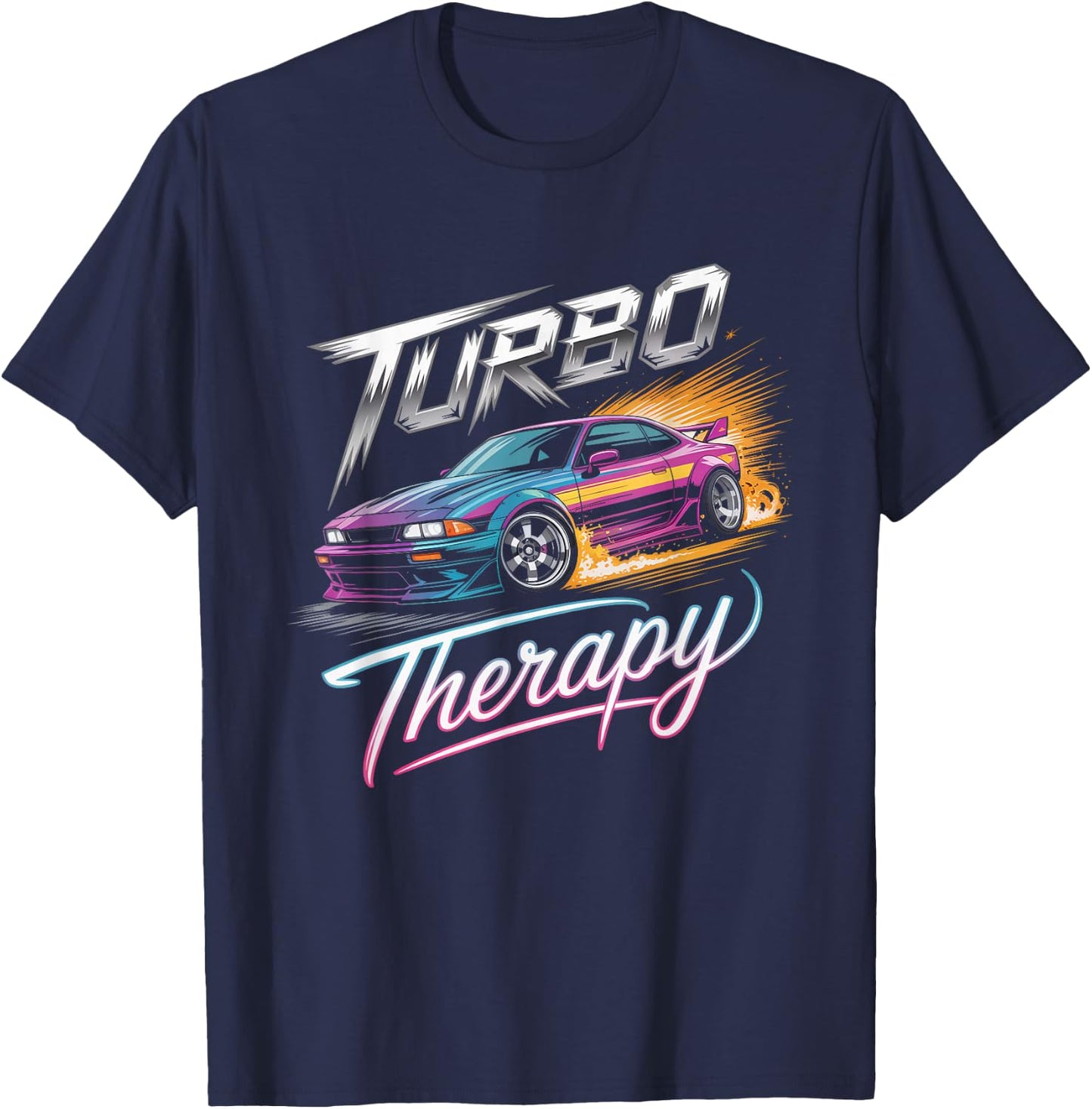 JDM Tuner Turbo Therapy T-Shirt - T-Shirt | Navy