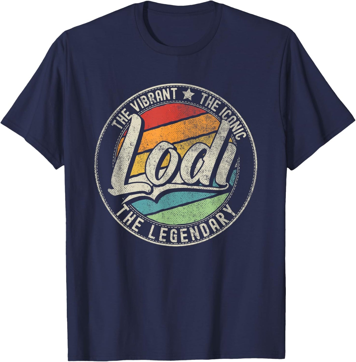 Lodi CA | California | Vintage Distressed T-Shirt - T-Shirt | Navy