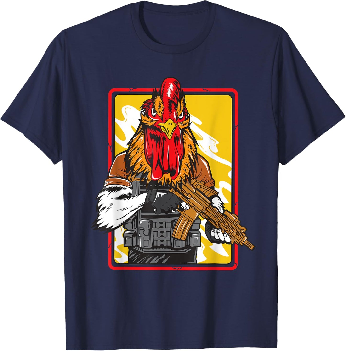Combat Rooster - Ready for Battle Cockadoodle T-Shirt - T-Shirt | Navy