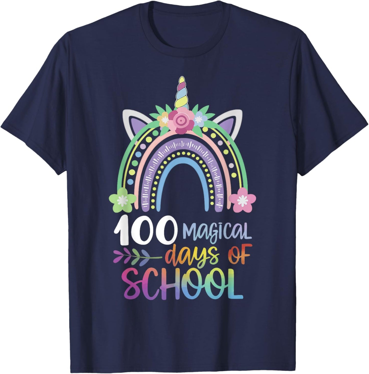 100 Magical Days Of School T-Shirt - T-Shirt | Navy