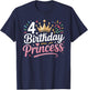 Birthday Girl This Princess is 4 Year Old Girl B-Day T-Shirt - T-Shirt | Navy