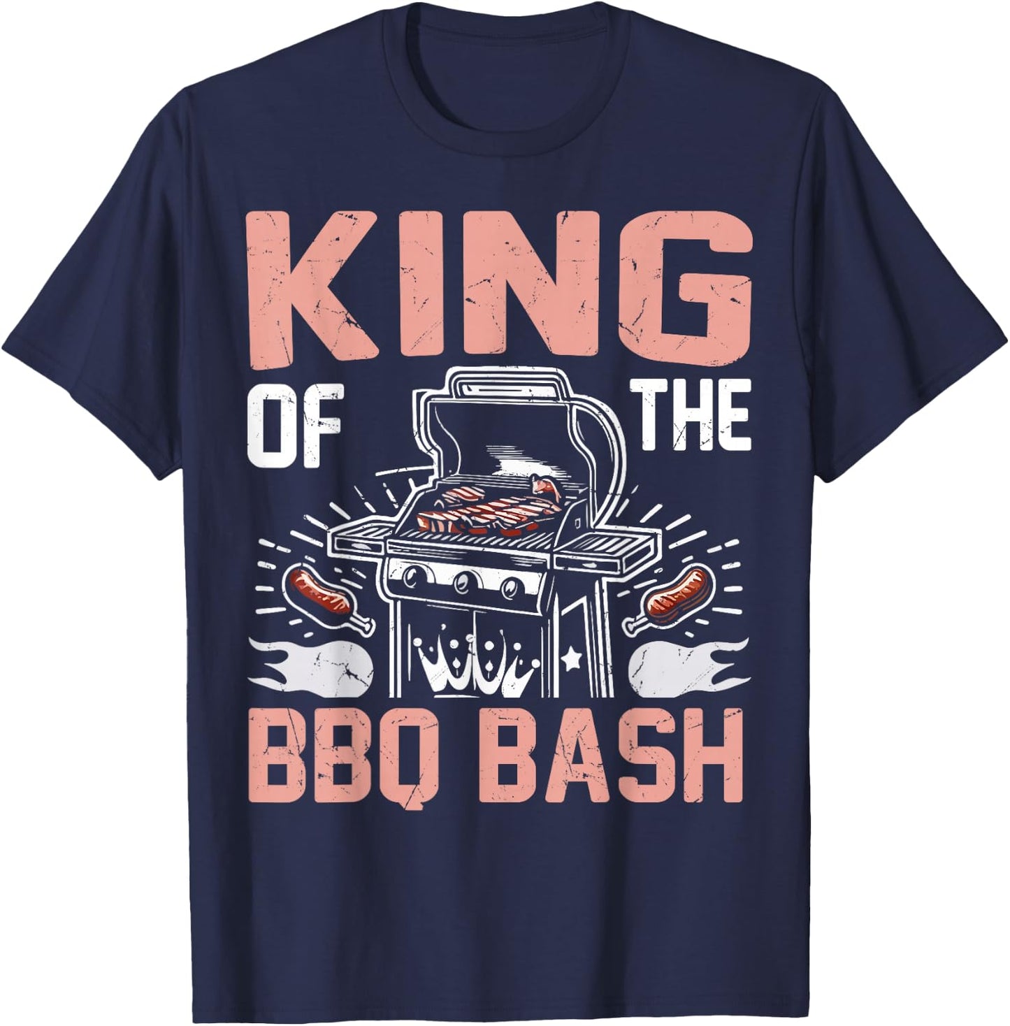 King of the BBQ Bash BBQ Party T-Shirt - T-Shirt | Navy