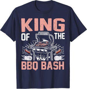 King of the BBQ Bash BBQ Party T-Shirt - T-Shirt | Navy