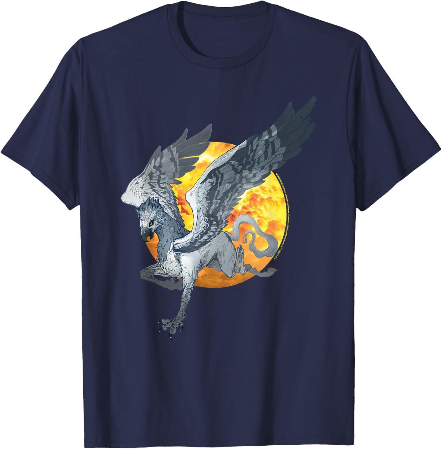 Harry Potter Hippogriff Over the Moon T-Shirt - T-Shirt | Navy