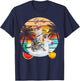 Cute Cat With Margarita & Unicorn Float Kitten Summer Vibes T-Shirt - T-Shirt | Navy
