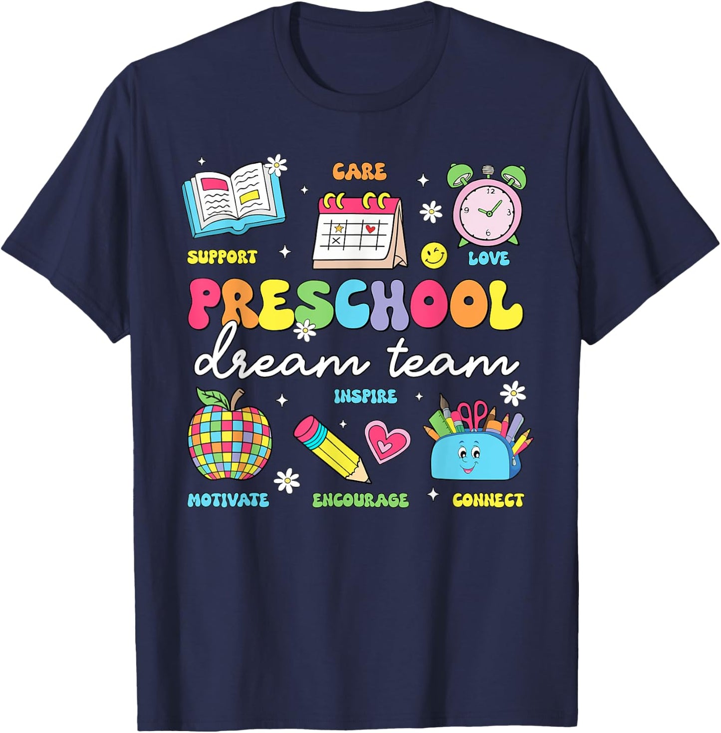 Preschool Dream Team Back To School Teachers Preschool T-Shirt - T-Shirt | Navy