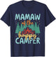 Mamaw of Happy Camper 1st Birthday Party Retro Mamaw T-Shirt - T-Shirt | Navy