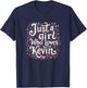 Just A Girl who loves KEVIN Cute KEVIN T-Shirt - T-Shirt | Navy