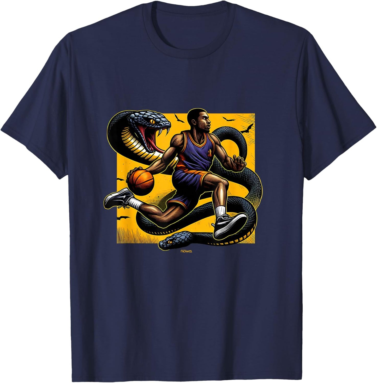Followed by The Mamba Basketball Player ON YELLWO Ground T-Shirt - T-Shirt | Navy