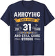 Annoying Each Other For 31 Years 31st Wedding Anniversary T-Shirt - T-Shirt | Navy