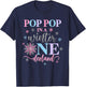 Pop Pop in a Winter Onederland Birthday Girl Sweet Snowflake T-Shirt - T-Shirt | Navy