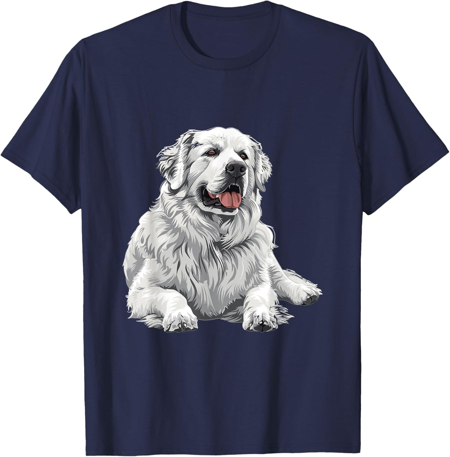 Great Pyrenees Dog Breed Graphic T-Shirt - T-Shirt | Navy