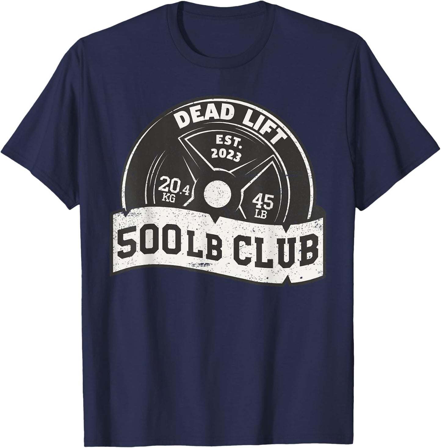 500 Lb Pound Club Dead Lift Bench Press Squat Train Women T-Shirt - T-Shirt | Navy